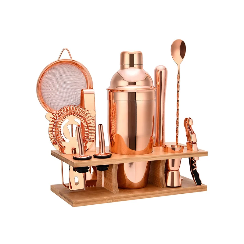 Набор для бармена из нержавеющей стали с гальваническим покрытием розового