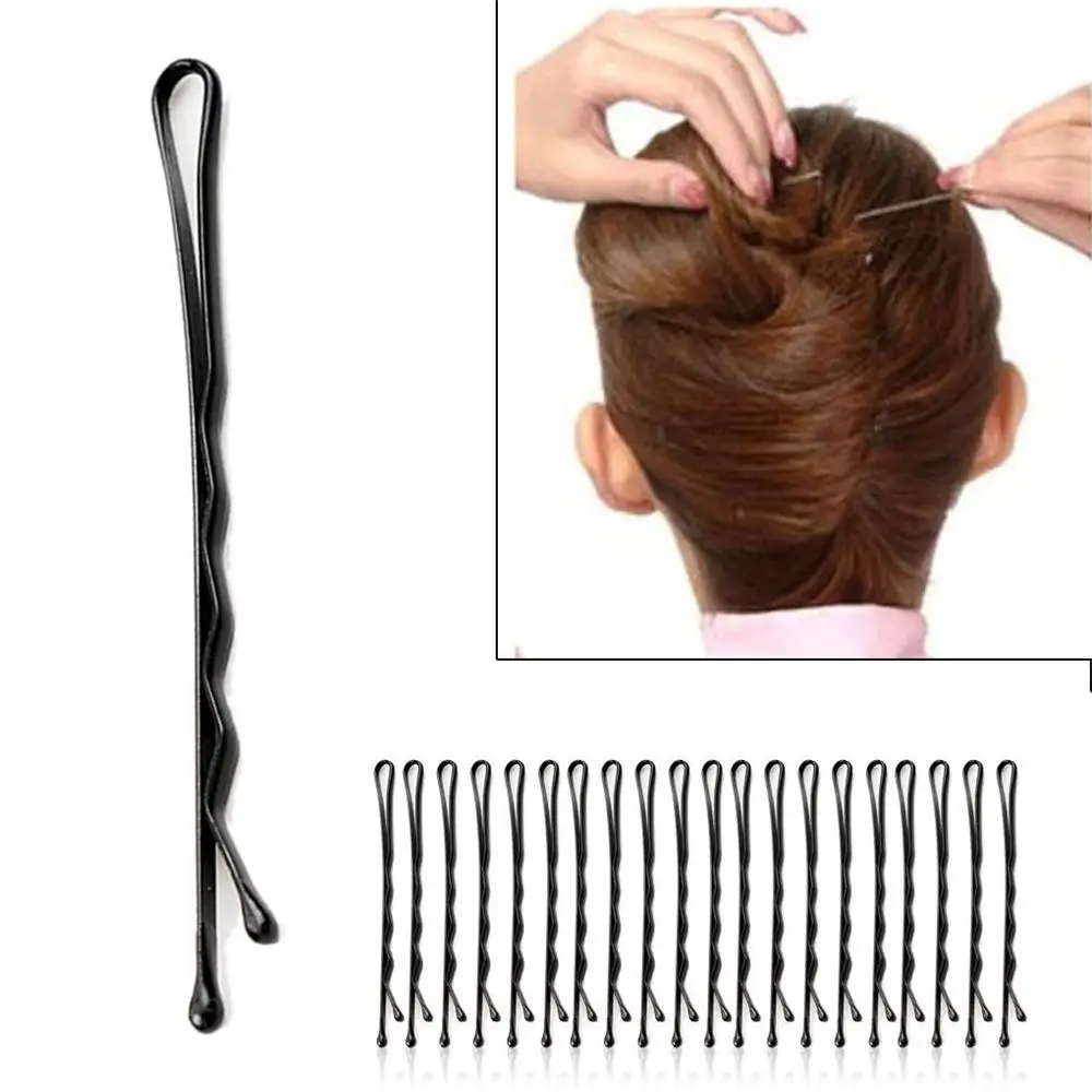 

Hot Sale 60Pcs/Set Black Invisible Hair Clips Unisex Metal Bobby Pins High Quality Simple Durable Hair Styling Accessories