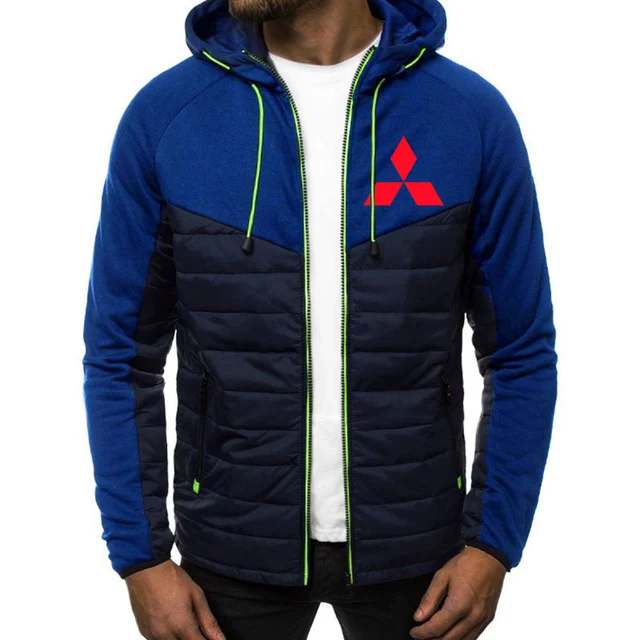 

New Spring Autumn Mitsubishi Motors Comfortable Men's Hoodies Fashion Coat Male Casual 7 Color Padded Jackets Sport Zipper Tops