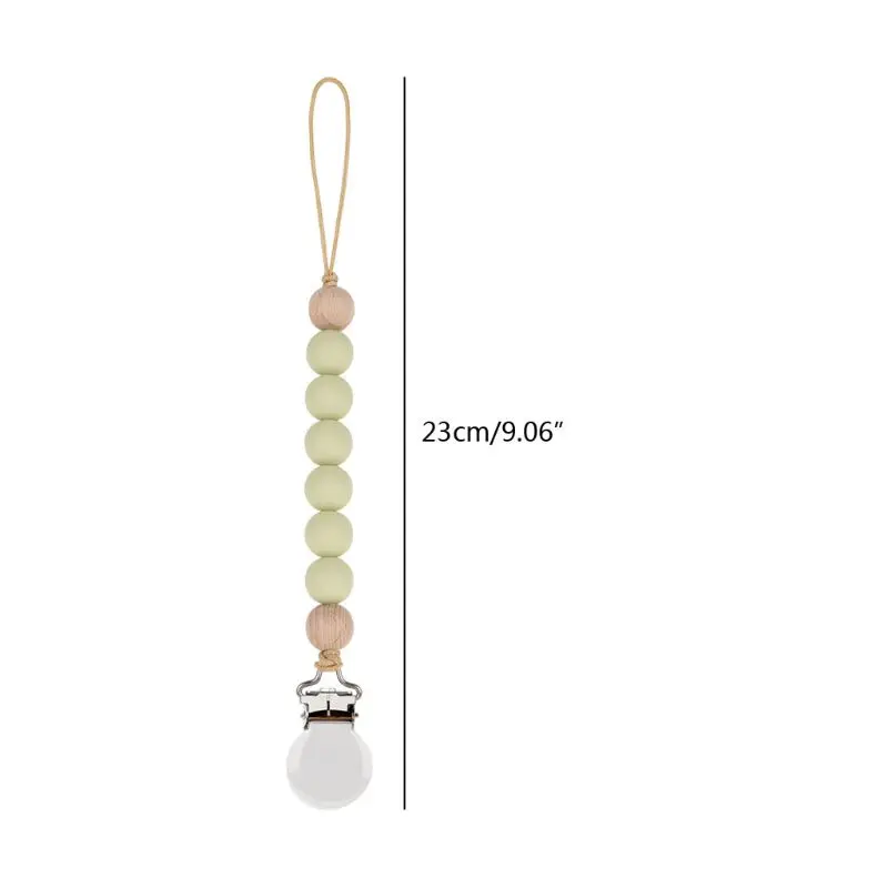 

Dummy Clips Baby Boys Girls Pacifier Chain Silicone Teething Relief Toys Bead Soother Pacifier Holder Clips Baby Shower Gifts