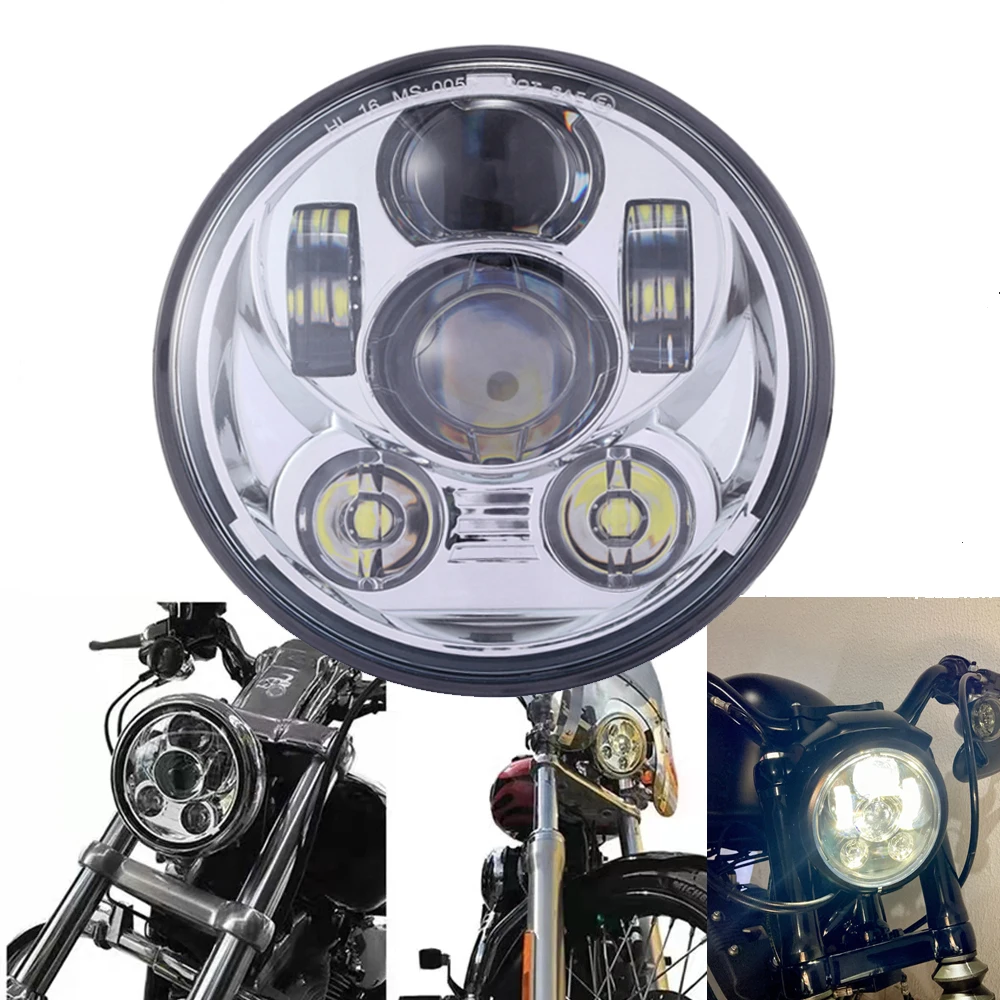 

Фара мотоциклетная светодиодная, 5,75 дюйма, 45 Вт