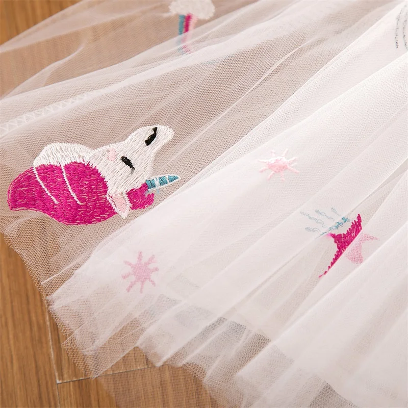 Комплекты одежды для маленьких девочек рубашки с единорогом юбка-пачка