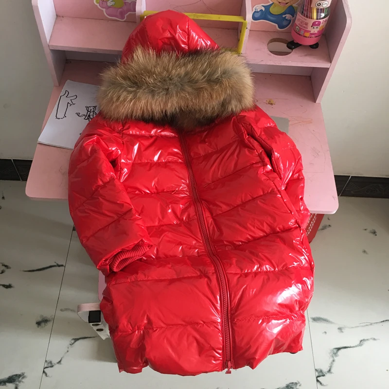Одежда для девочек до-30 градусов зимние куртки-пуховики детские пальто теплая плотная одежда детская верхняя одежда для мальчиков, парка для холодной погоды