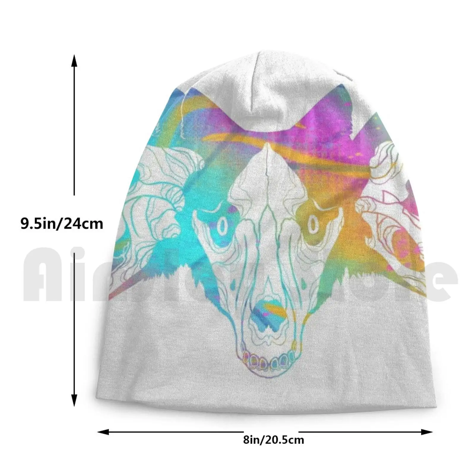 

Cerberus ( Color ) Beanies Knit Hat Hip Hop Cerberus Wolf Wolf Skull Skull Mythology Mythical Black And White