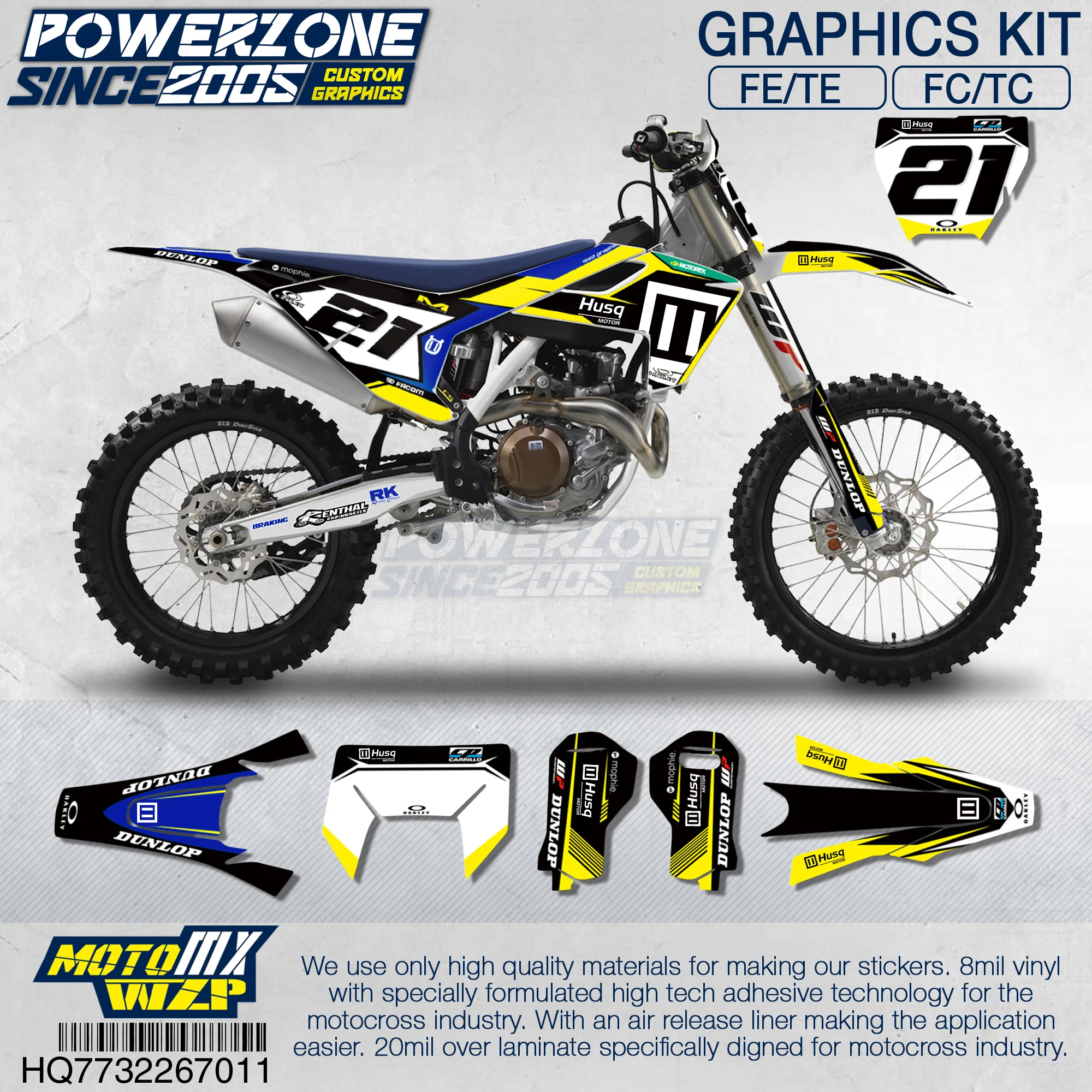 Customized Team Graphics Backgrounds Decals Custom Stickers Kit For Husqvarna 2016-18 TC FC TX FX FS 2017-19 TE FE 125-450c 711 |