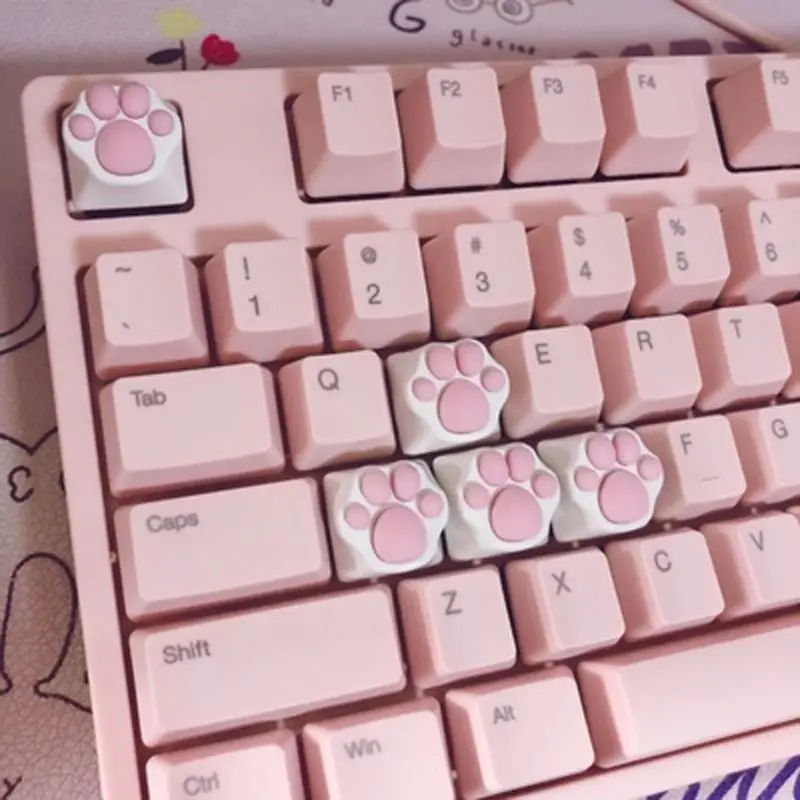 Индивидуальные ABS Силиконовые Kitty Paw Artisan Cat лапы Pad клавиатуры keyCaps для Cherry MX
