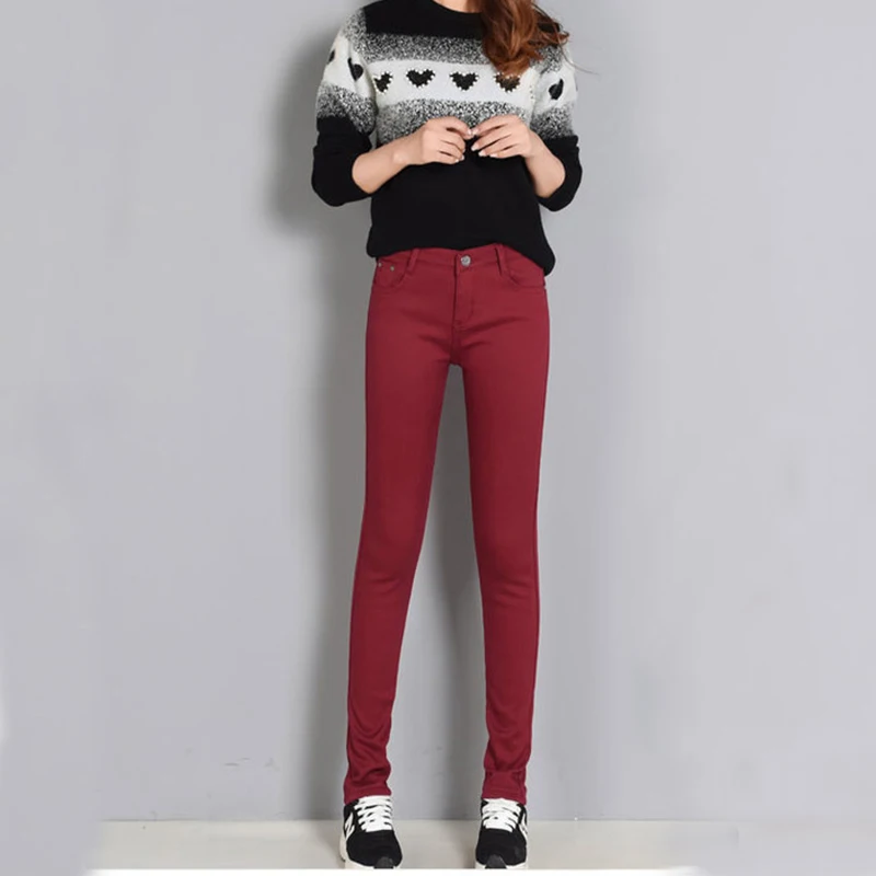 

Winter Casular Fashion Fleece Long Pencil Pants Womens Warm Thick Sweatpants Women Plus Size Pants for Ladies Harem Trousers