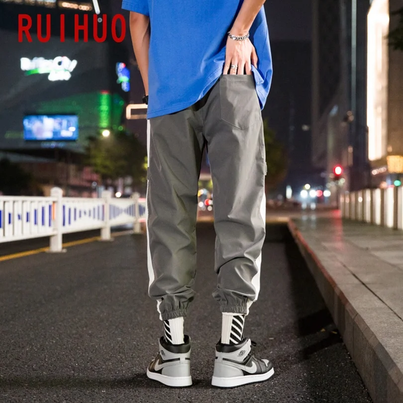 

RUIHUO Ankle-Length Pants Men Japanese Streetwear Joggers Men Pants Harajuku Sweatpants Men Clothing Hip Hop Trousers 2021 M-5XL