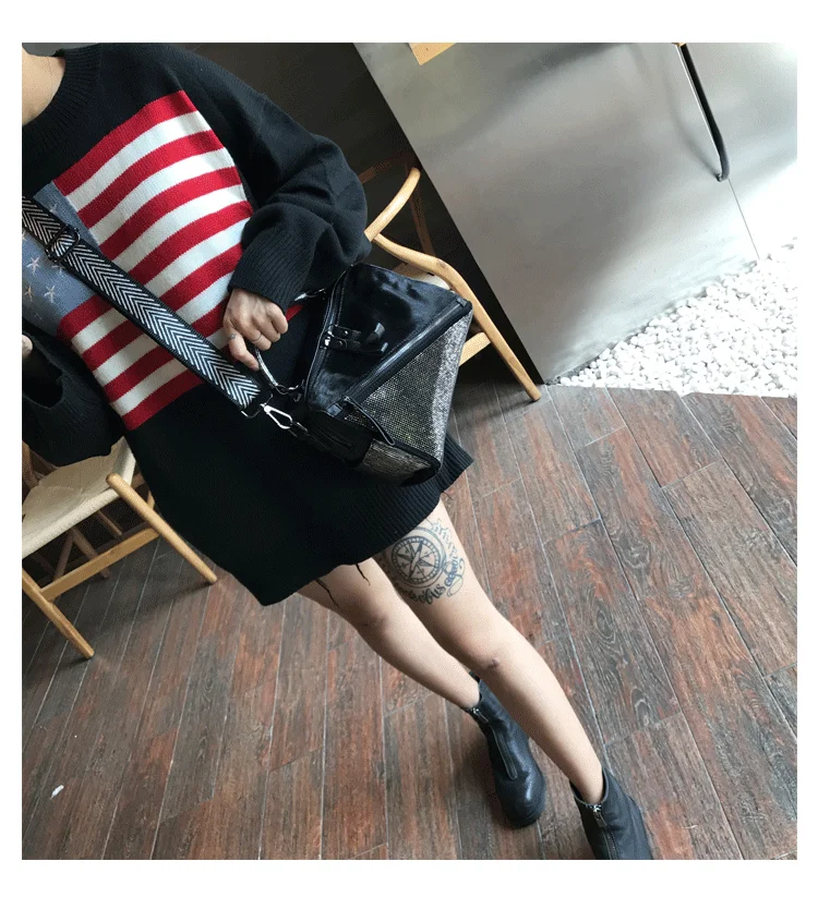 Fashion Horse Hair Messenger Bags Diamonds Satchels Horse Hair Patchwork handbag adies hand bags Diamonds Patchwork handbags