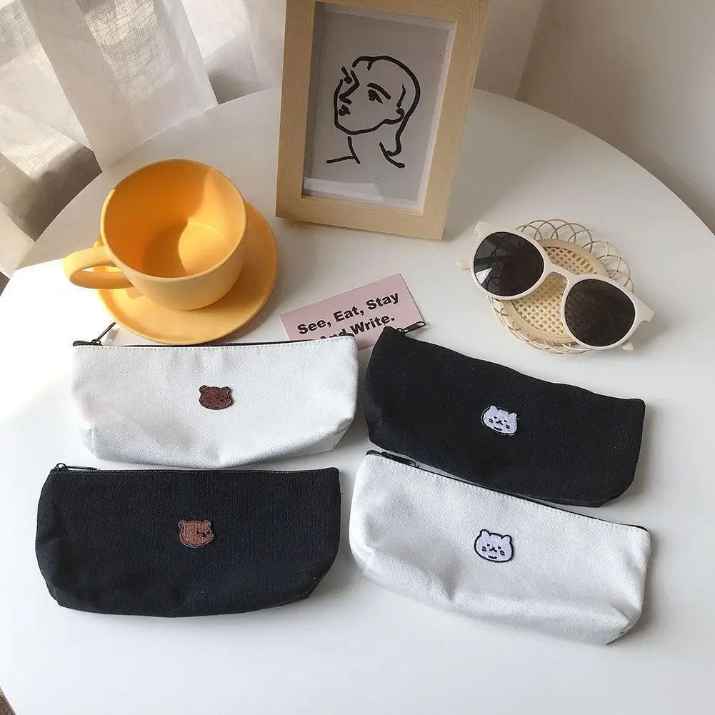 Симпатичный простой брезентовый детский карандаш 1 шт. сумка для девочек и