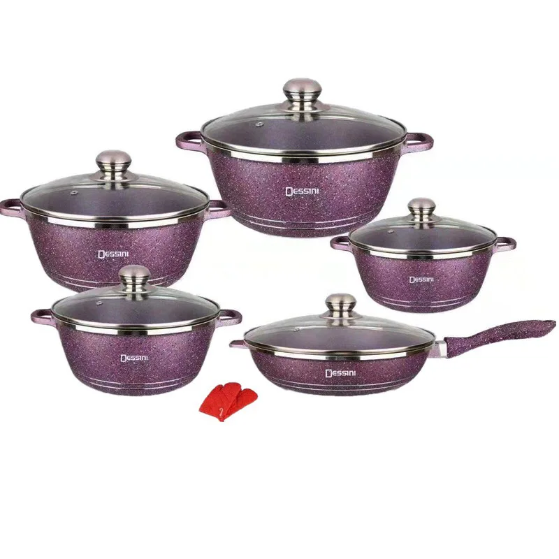 

Cookware set 12 Pcs/Set soup pot Nonstick Cookware Pots And Pans Set Sauceoan cooking tool set frying pan wok stew pot casserole