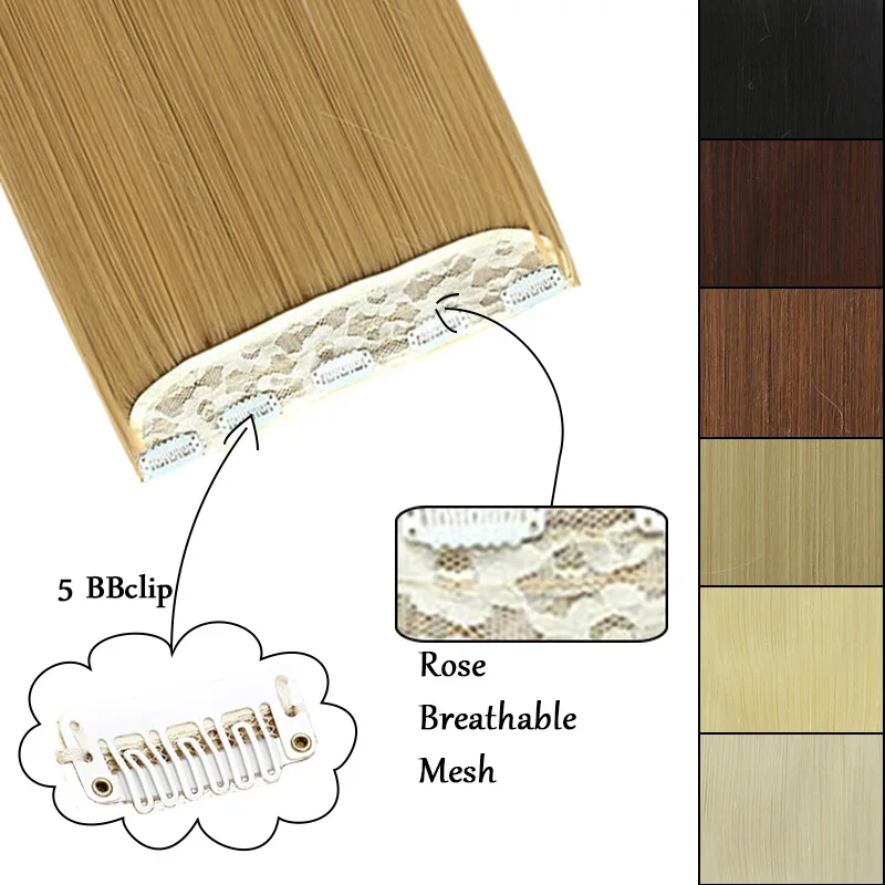 Женские длинные прямые волосы AILIADE Omber синтетические на 5 клипсах для