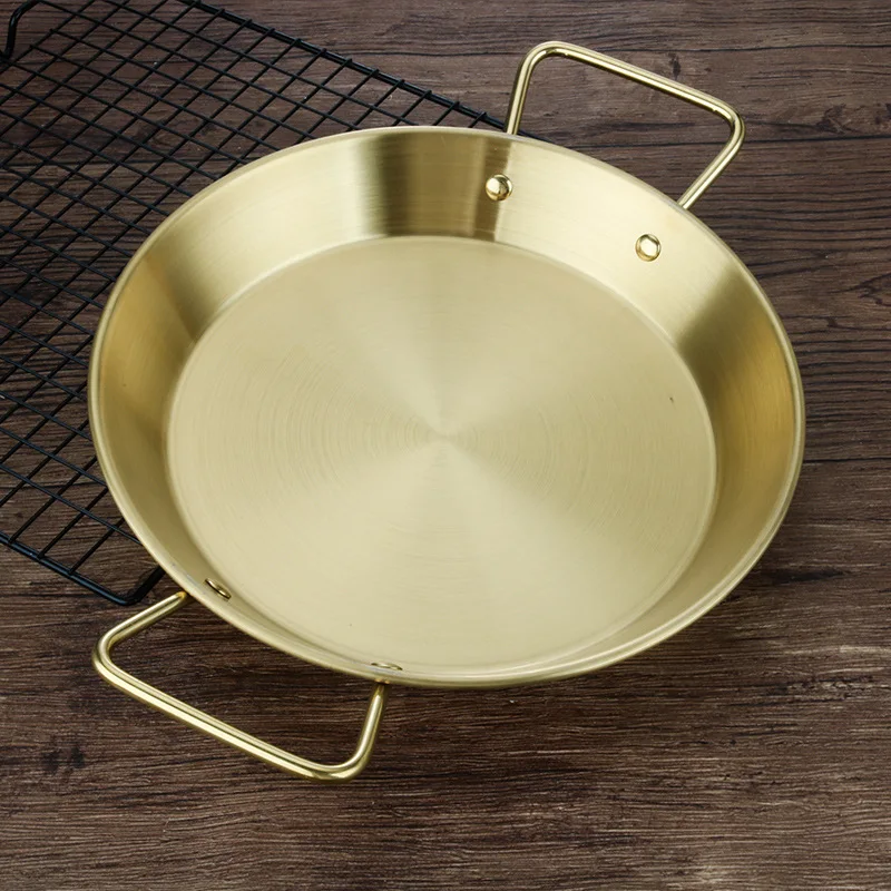 Сковорода испанская паэлла большая тарелка из нержавеющей стали для