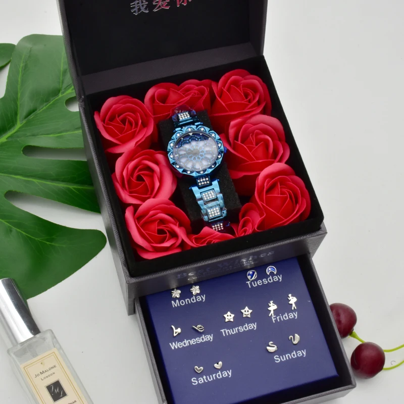 Хит женские часы с вращением на 360 градусов роскошные бриллиантами и звездным