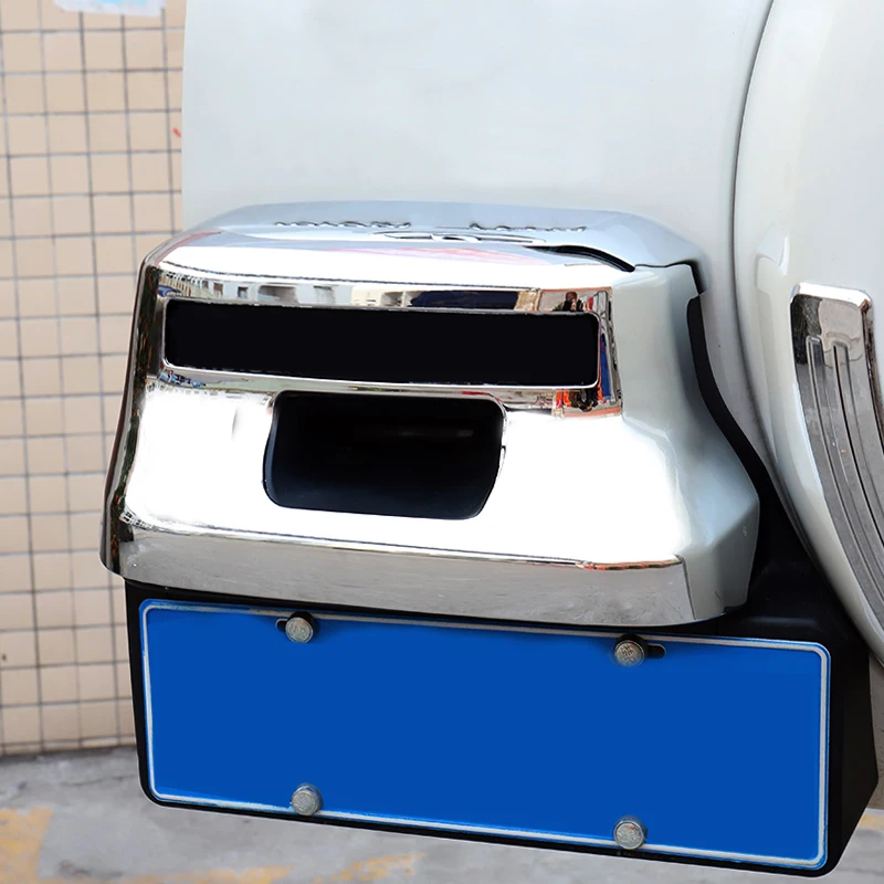 

Для Toyota Land Cruiser Prado FJ150 2018 ABS хромированные внешние аксессуары Обложка заднего номерного знака Отделка 1 шт. автомобильные аксессуары