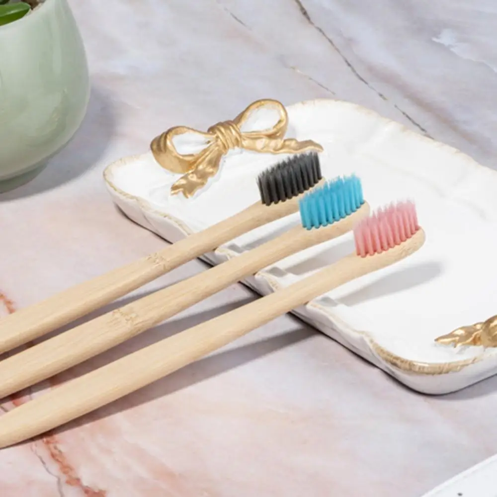 Зубная щетка с натуральной бамбуковой ручкой 12 шт./упаковка | Красота и здоровье