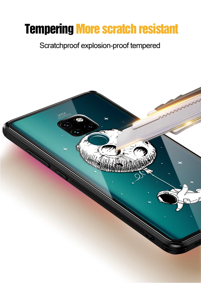 Чехол Vpower для huawei mate 20 Pro, прозрачный, закаленное стекло mate 20 mate 20 Pro, чехол, гладкая защитная крышка, оболочка