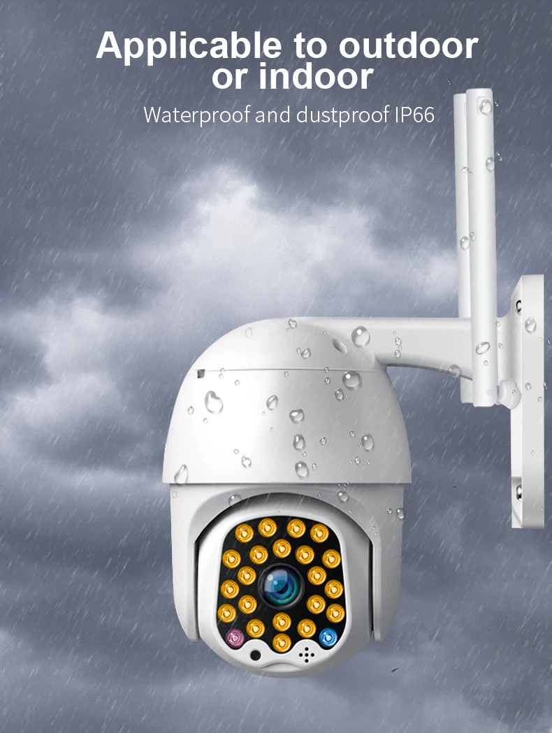 

DragonsView Smart 1080P PTZ Wifi IP Outdoor Camera Human Detect Wireless Dome Security Camera IR Waterproof Cloud Storage