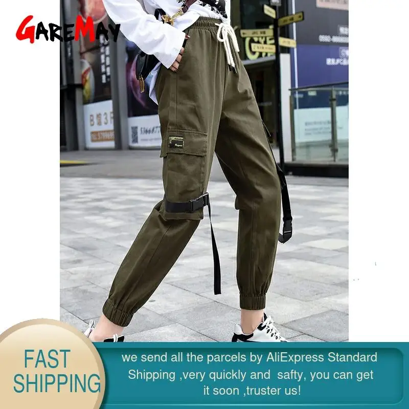 Womens Khaki Cargo Pants Harem Military Loose Baggy Women Cotton Hip Hop Women'S Sweatpants And Joggers | Женская одежда