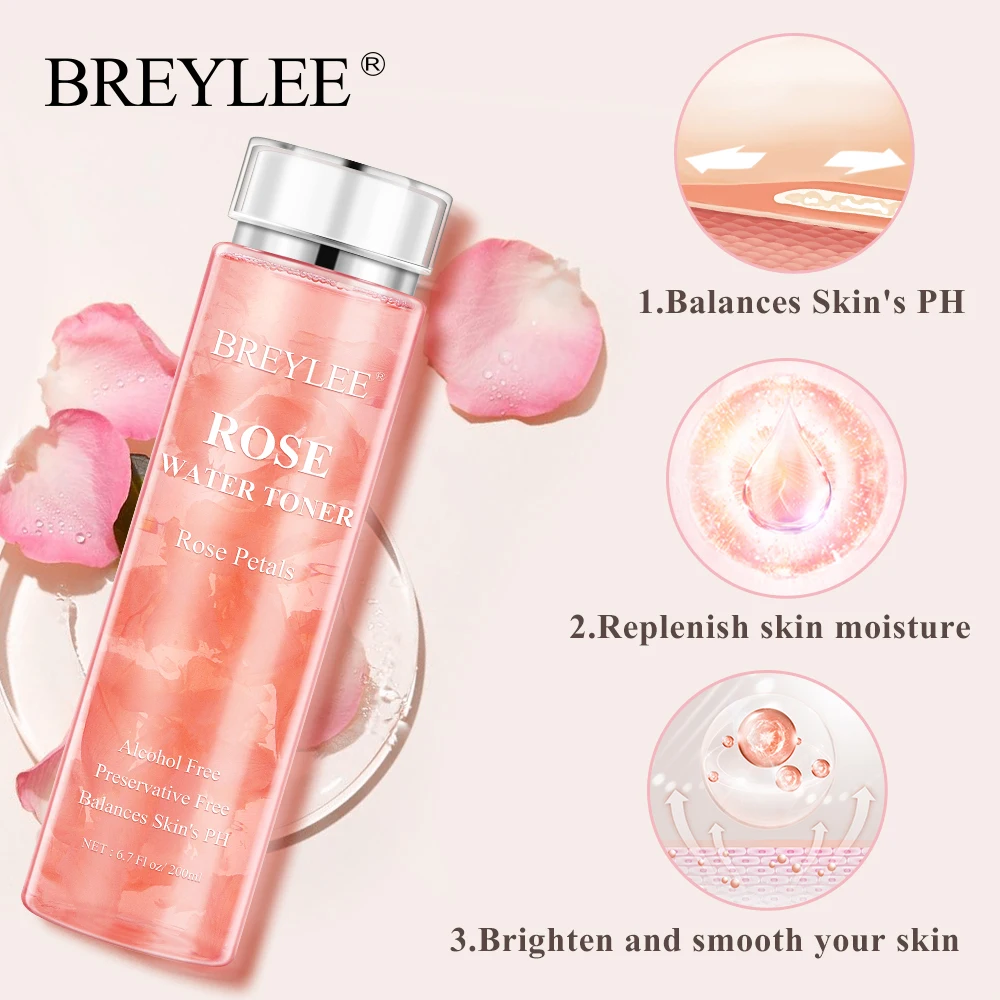 Увлажняющая сыворотка с гиалуроновой кислотой BREYLEE Rose 200 мл для сухой кожи