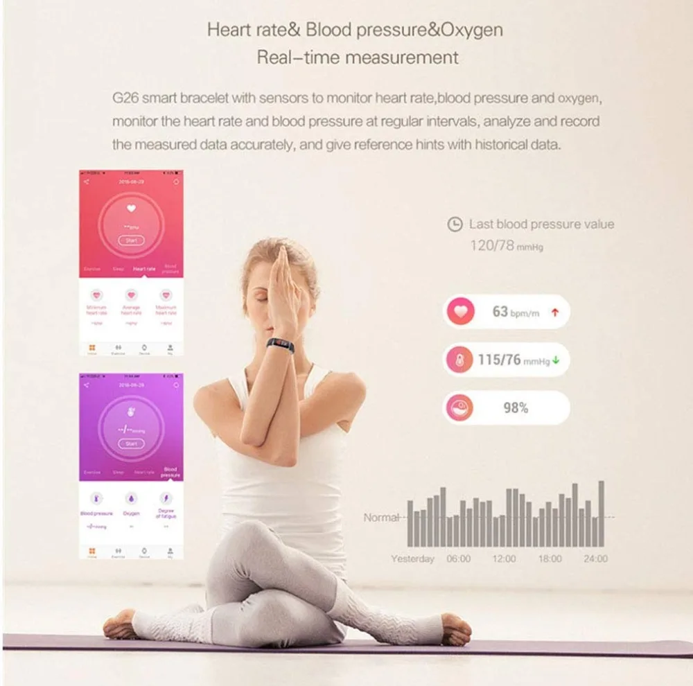 Фитнес-трекер Смарт-часы пульсометр артериальное давление монометр шагомер