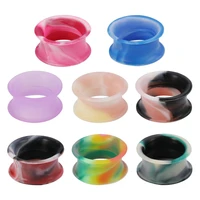zs soft silicone ear tunnels 5 22mm double flared silica gel ear plug 2pcs lot pack ear gauges earing piercing expander for