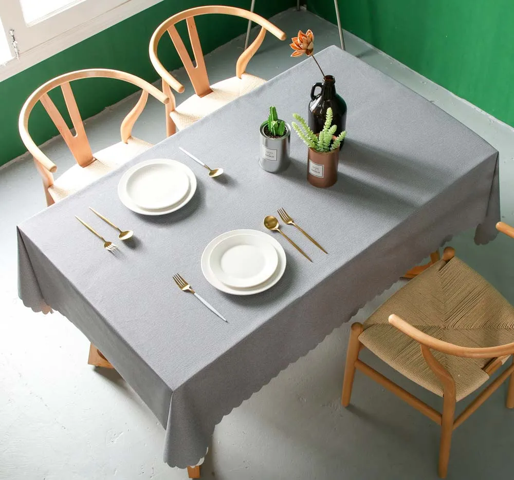 Waterproof Anti-scalding PVC Tablecloth Cover Rectangular Lace Mat Kitchen Oil cloth Glass Soft Cloth Table | Дом и сад