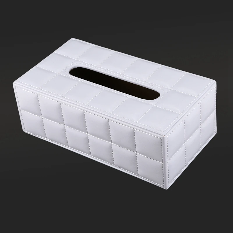 

Durable Home Car Rectangle PU Leather Tissue Box Paper Holder Case Cover Napkin