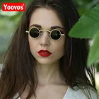 Yoovos 2021 новые зеркальные солнцезащитные очки для женщин маленькая оправа брендовые дизайнерские ретро круглые очки винтажные женские солнцезащитные очки UV400