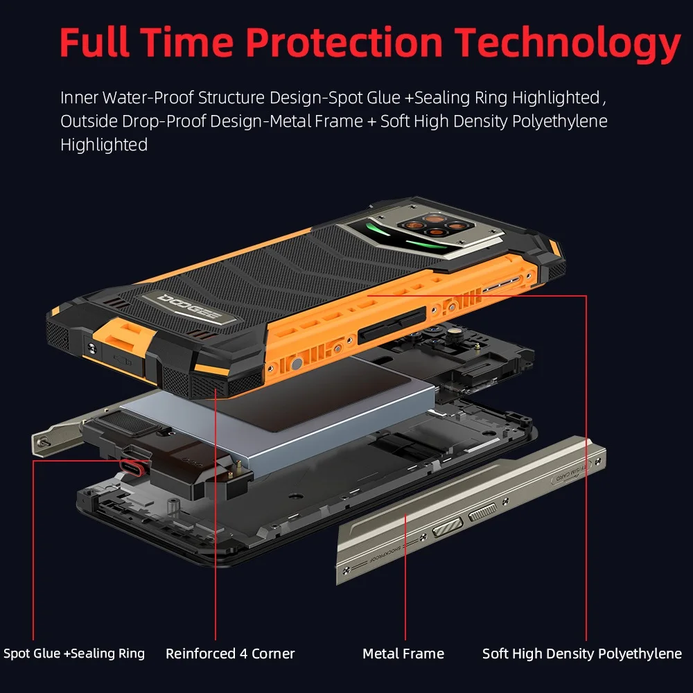 Смартфон DOOGEE S88 Pro усиленный экран 6 3 дюйма мобильный телефон IP68/IP69K Восьмиядерный