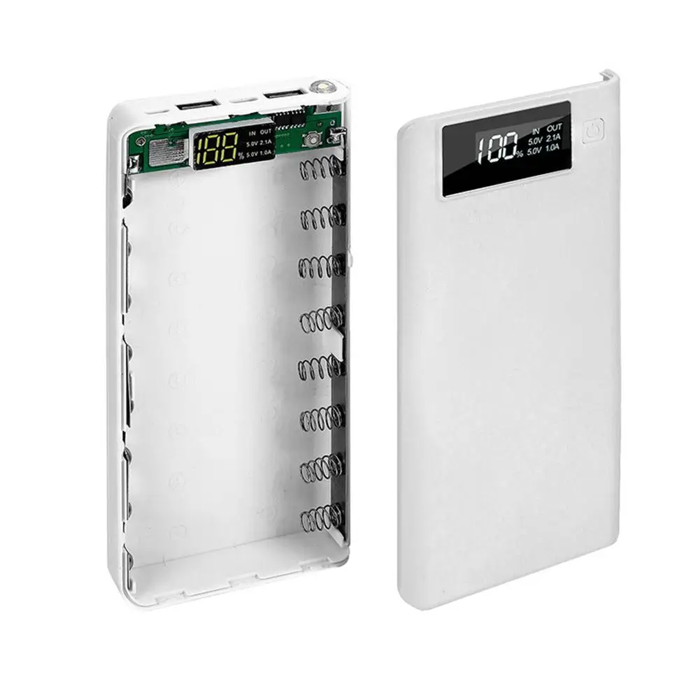 

Portable 18650 Battery Charger USB Type-C LCD Display DIY Mobile Power Bank Case