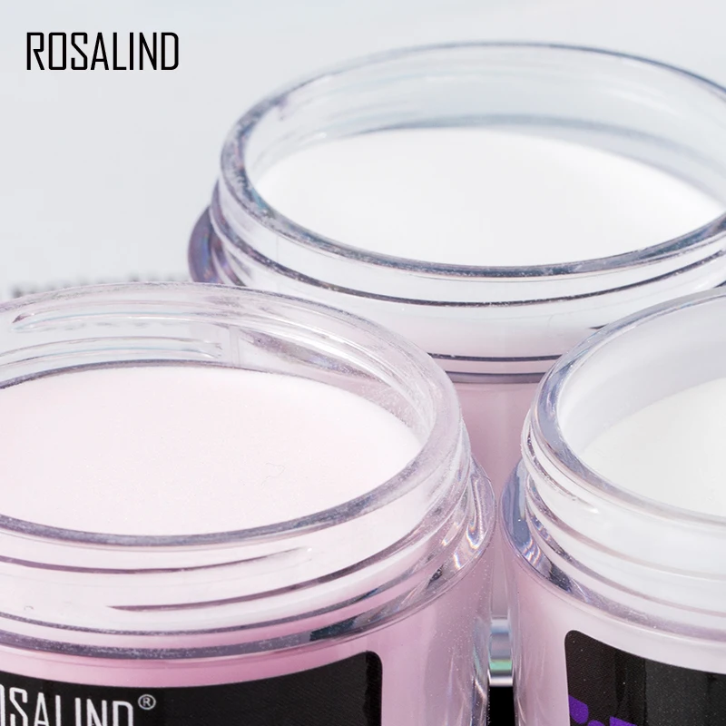 Акриловая пудра ROSALIND 30 г для гель лака дизайна ногтей украшения набор маникюра с