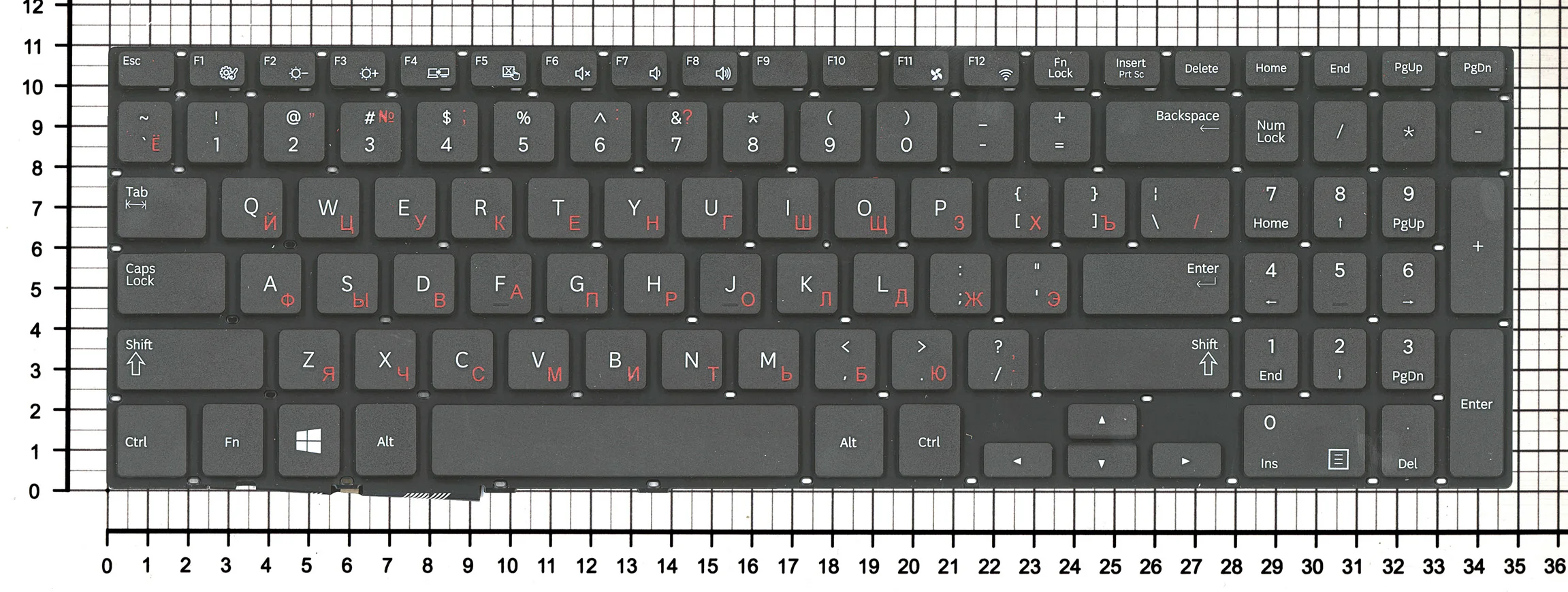 Клавиатура для Samsung 370R4E 370R4E-S01 370R5E Series 15.6&quot Русская Чёрная (CNBA5903621 CNBA5903619) |