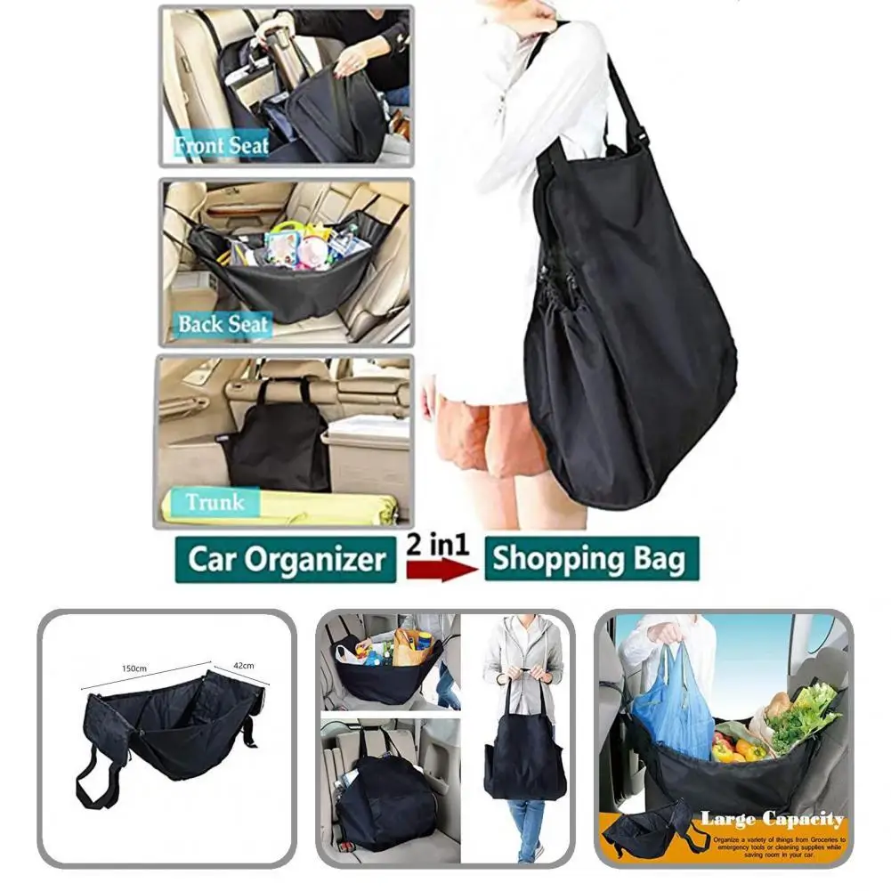

Solid Color Wear-resistant Adjustable Strap Car Hanging Bag for Vehicles
