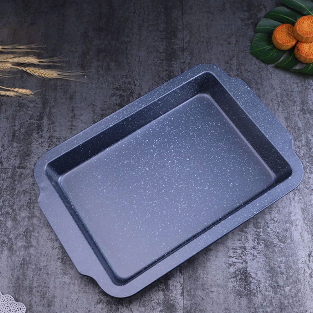 

Rectangle Bake Pan Carbon Steel Food Container Non-stick Baking Service Plate