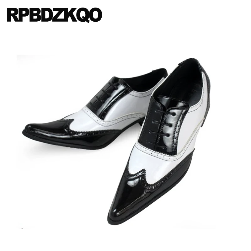Большие размеры 46 модные мужские туфли-оксфорды из натуральной кожи с острым