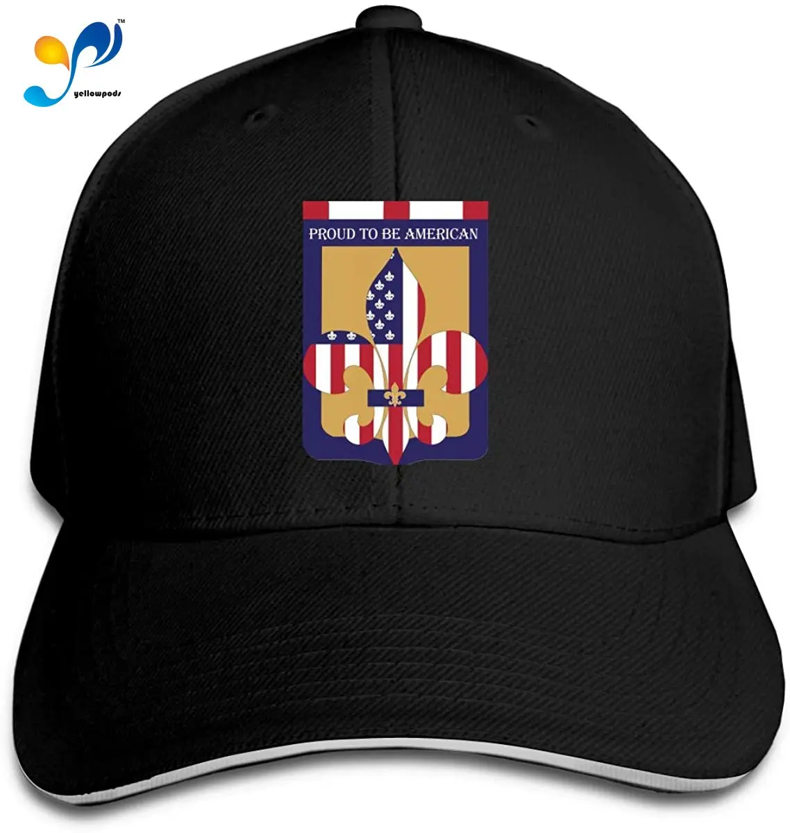 

Proud To Be American Fleur De Lis Women And Man Classic Pointed Cap Cricket Cap