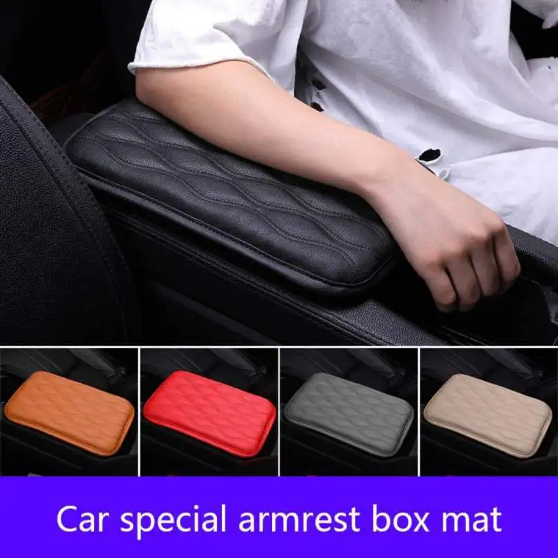 

Car Armrest Pad Anti Scratch Universal Waterproof Soft PU Leather Cushion Wear Resistant Center Console Non Slip New