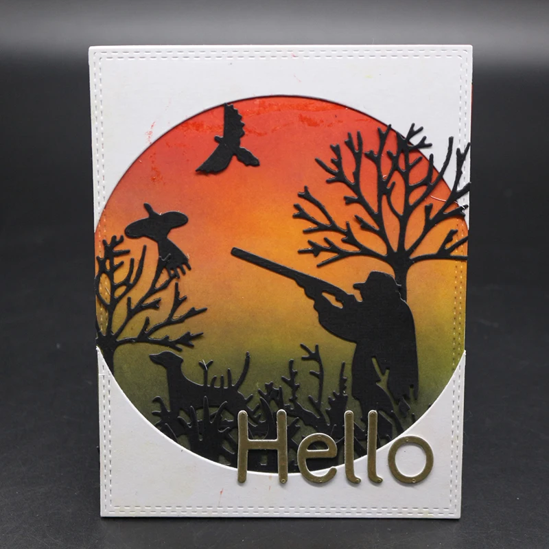 

ZATWBS Hunter Cutting Dies for DIY Scrapbooking Decoretive Embossing Stencial DIY Decoative Cards die cutter