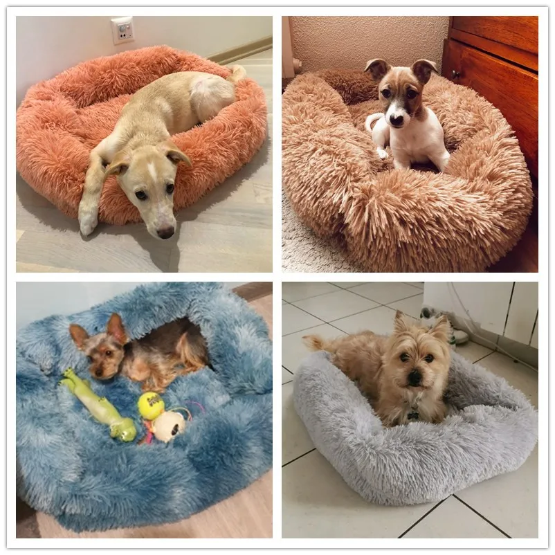

Long Plush Solid Color Pet Beds Cat Mat for Little Medium Large Pets Square Dog Bed Super Soft Winter Warm Sleeping Mats