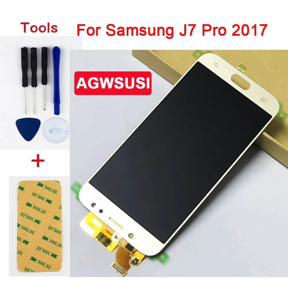 Для Samsung Galaxy J730 J7 Pro 2017 полный сенсорный экран дигитайзер Датчик Стекло + ЖК