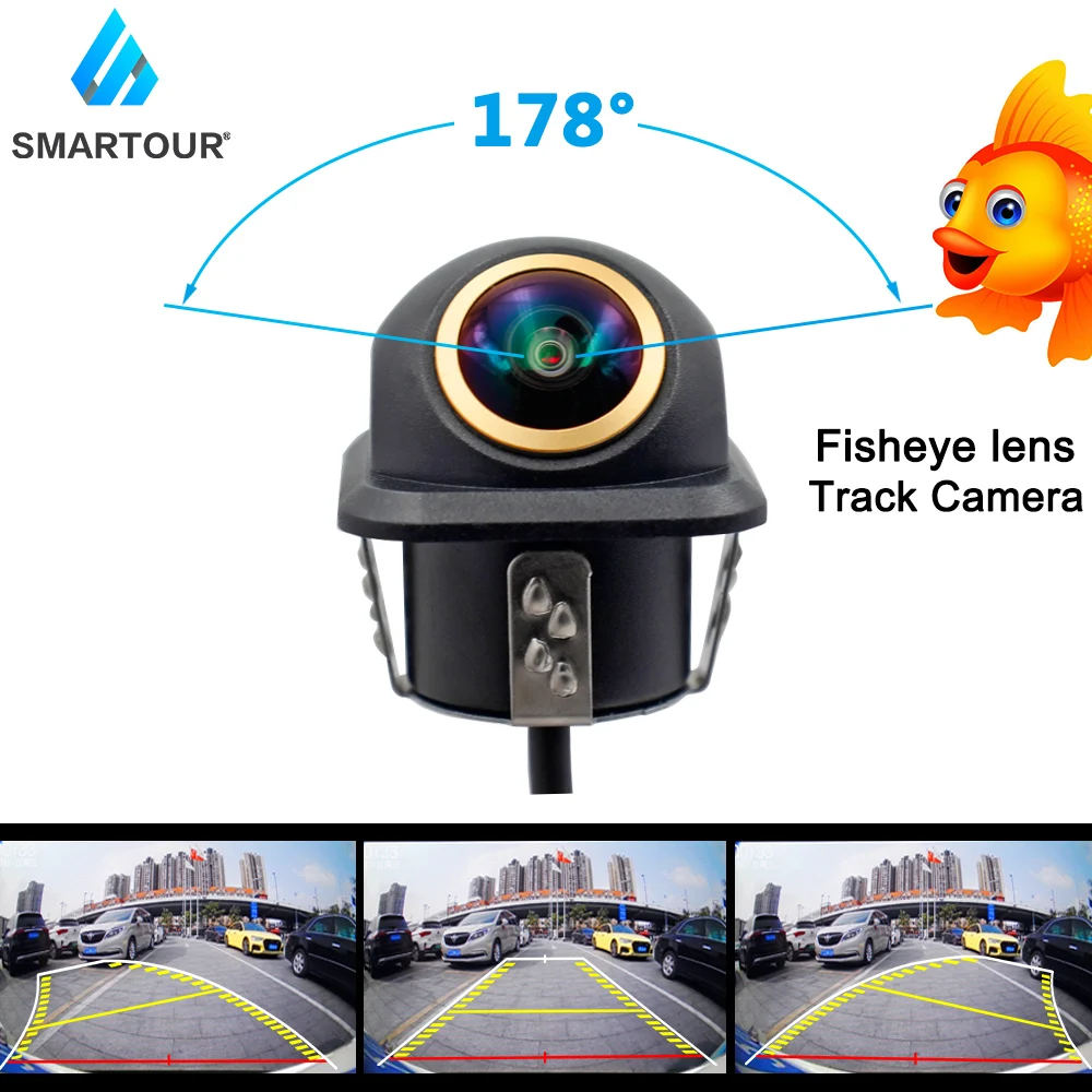 

Car wide angle reversing camera fisheye starlight night vision rear view backup camera Personality gilt edge custom made Refit