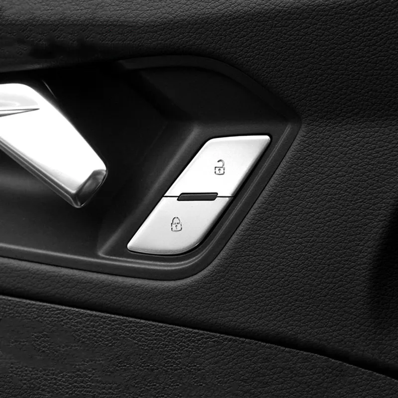 Для Audi Q3 Автомобильный Дверной замок Swtich кнопки декоративный чехол с блестками отделка 8 шт. алюминиевый сплав авто аксессуары для интерьера