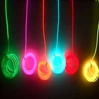 2m3m5m 3v flexible neon light glow el wire rope tube cable strip led neon light shoes clothing car party decorative controller