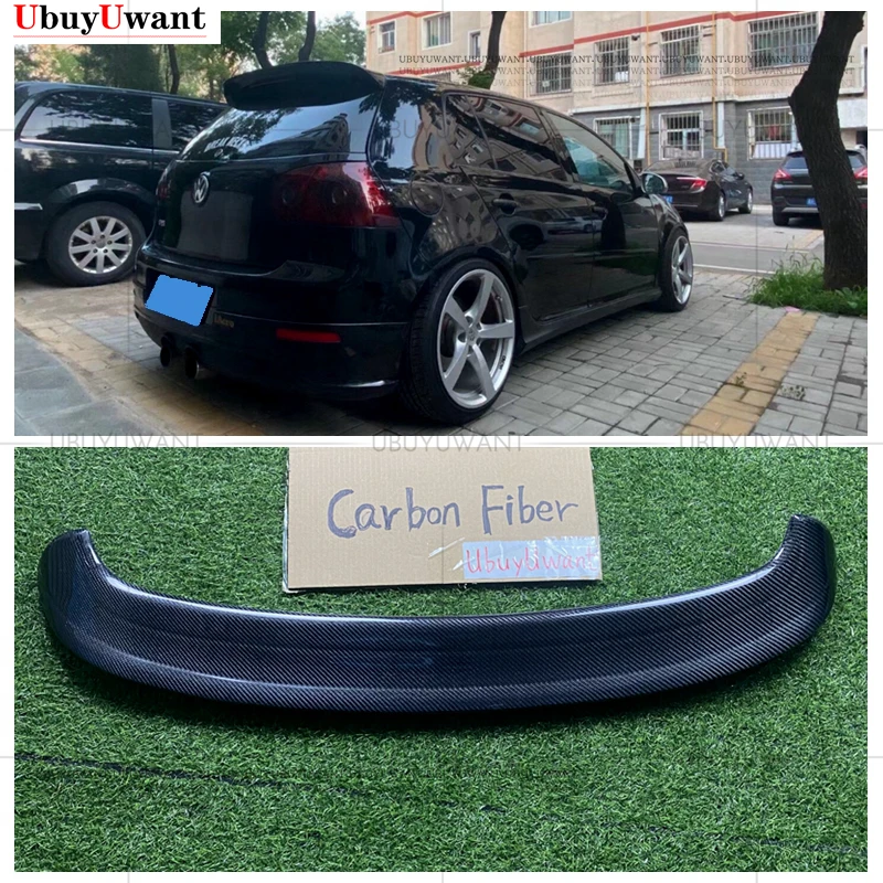 Для MK5 GTi высококачественный задний спойлер из углеродного волокна крыло