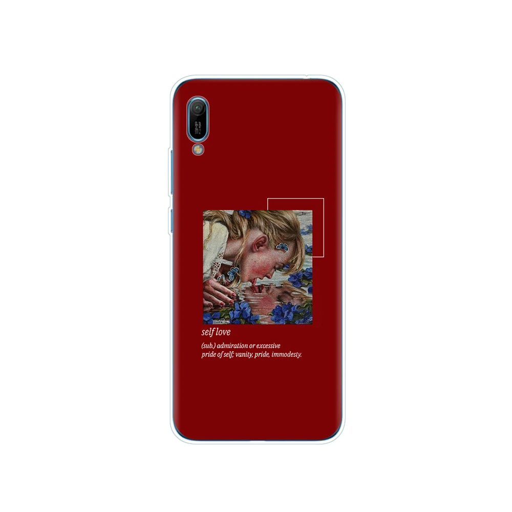 Чехол для Huawei Y6 2019 чехол силиконовый из ТПУ мягкий дюймов искусственная кожа 6 pro