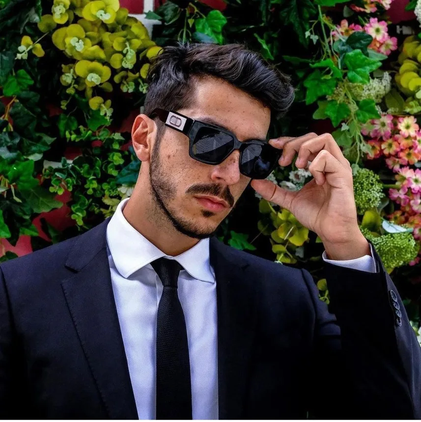 Солнцезащитные очки Мужские квадратные в стиле ретро 2021 | Аксессуары для одежды