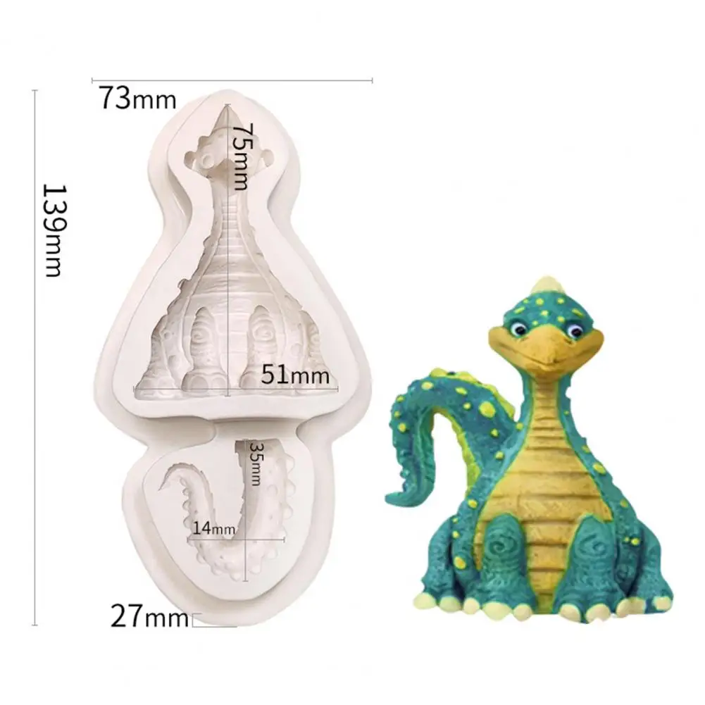 

Hot Sales Cake Mold Non-stick Easy Demould Silicone Cartoon Dinosaur DIY Fondant Chocolate Mould for Baking