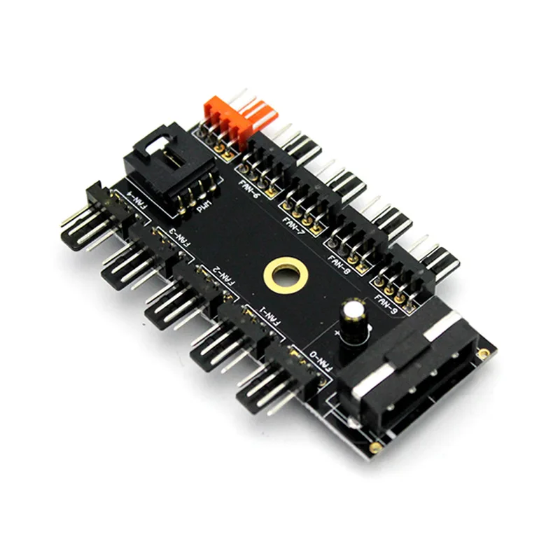 Новый черный ПК от 1 до 10 4Pin Molex охладитель охлаждающий разветвитель для кулера