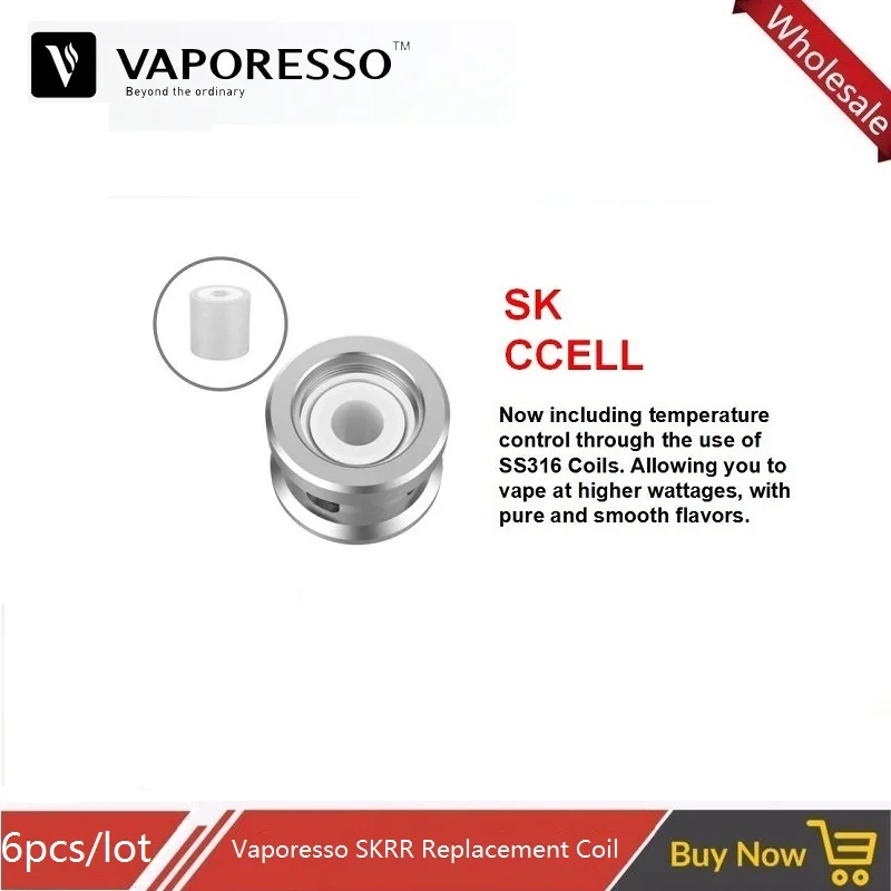 6 шт. оригинальный спираль Vaporesso 0.2ohm QF Mesh 0.15ohm полоски Vape Core для SKRR Atomizer Luxe S Kit